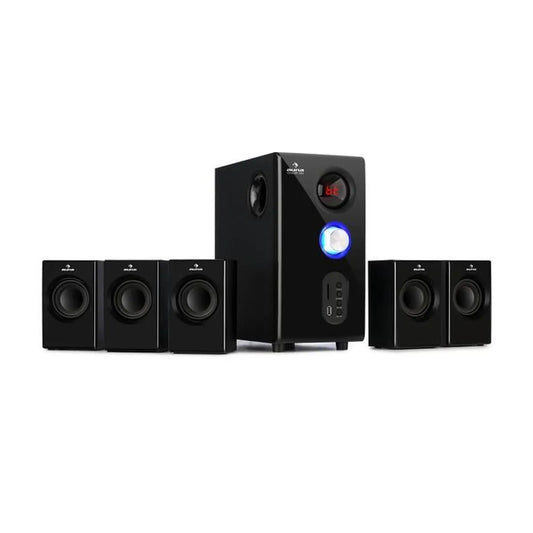 Auna Concept 520 5.1 Système audio hifi Home Cinema bluetooth - 5 enceintes & subwoofer oneside 6,5" - 75W RMS