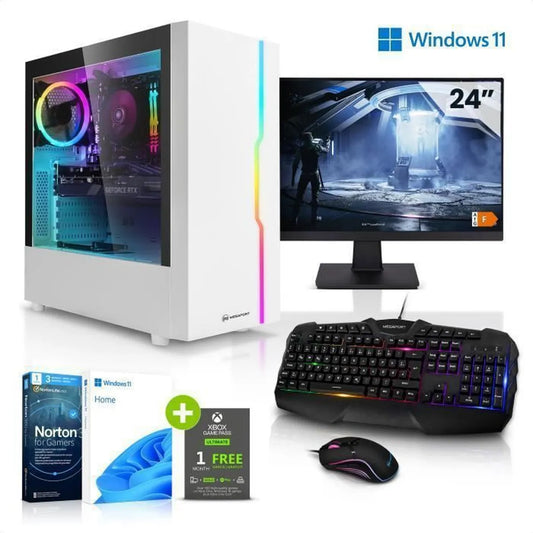 Megaport Super Mega Pack Challenger AMD Ryzen 5 5500 • Pantalla LED de 24" • GTX 1650 • 16GB RAM • 500GB M.2 SSD • Windows 11 