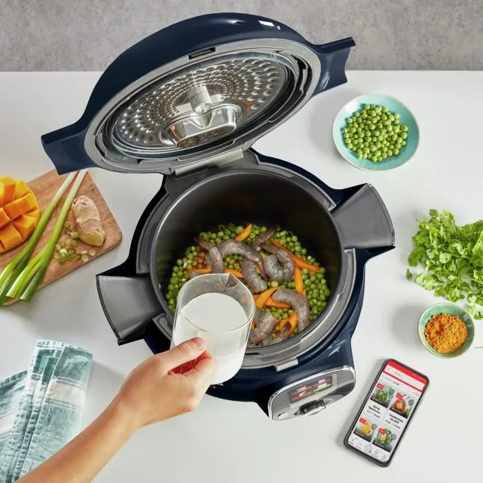 MOULINEX COOKEO+ 6L multicooker, Intelligent cooker, High pressure, 150 integrated recipes, Intuitive, Dedicated application YY5137FB 