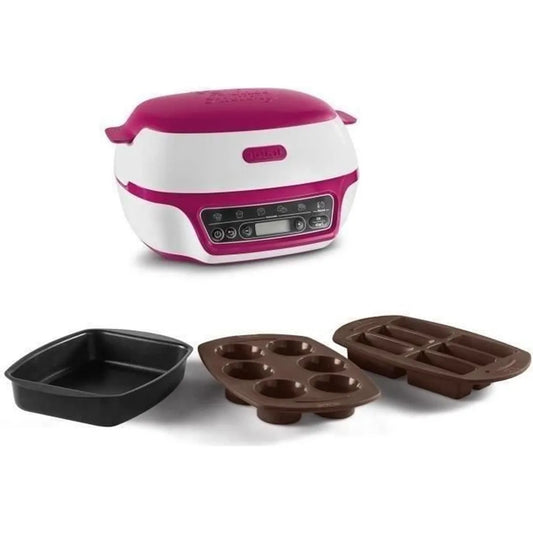 TEFAL KD801811 Cake Factory Machine intelligente à gâteaux - Blanc/Rose