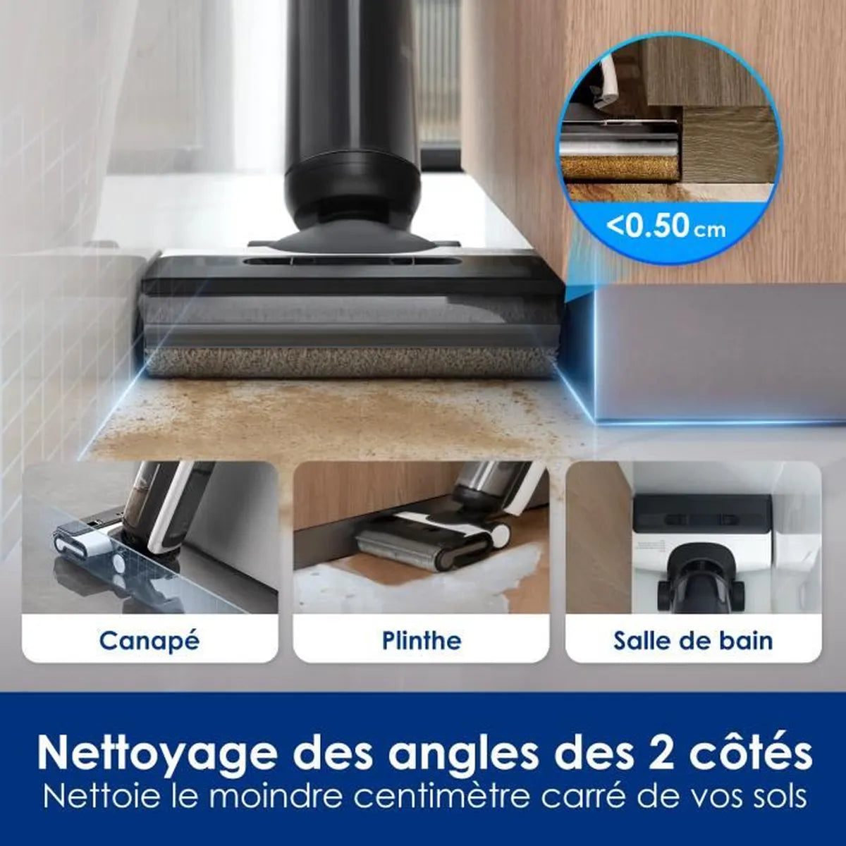 Tineco Floor One S6 - Aspirateur Laveur sans fil - Nettoyage des Coins amélioré - Auto-Nettoyage - Grande autonomie